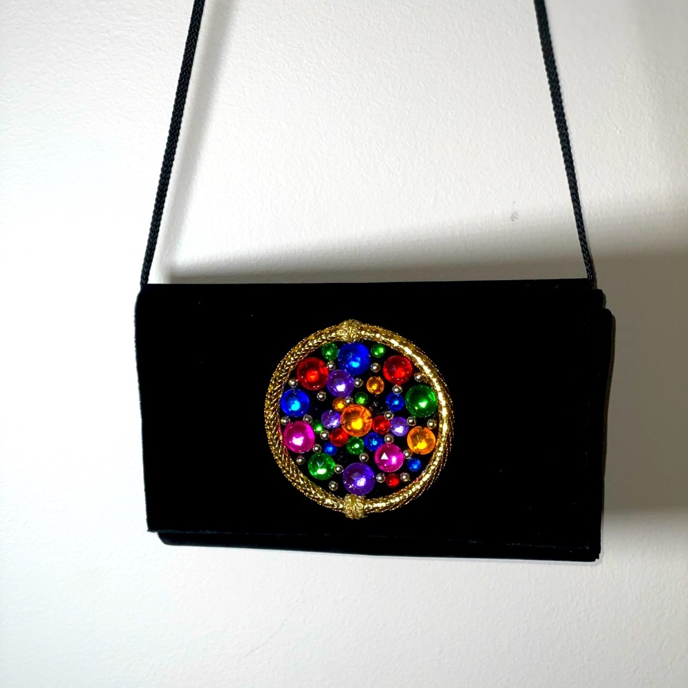 Vintage retro gem clutch bag